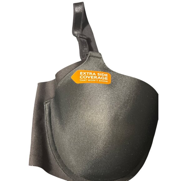 Simply Perfect Warners Underwire Bra 38C Black Smoothes Underarm Bulge NWT - Picture 2 of 6